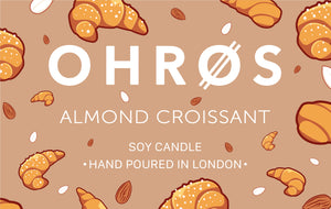 almond croissant soy vegan candle handmade in east london 